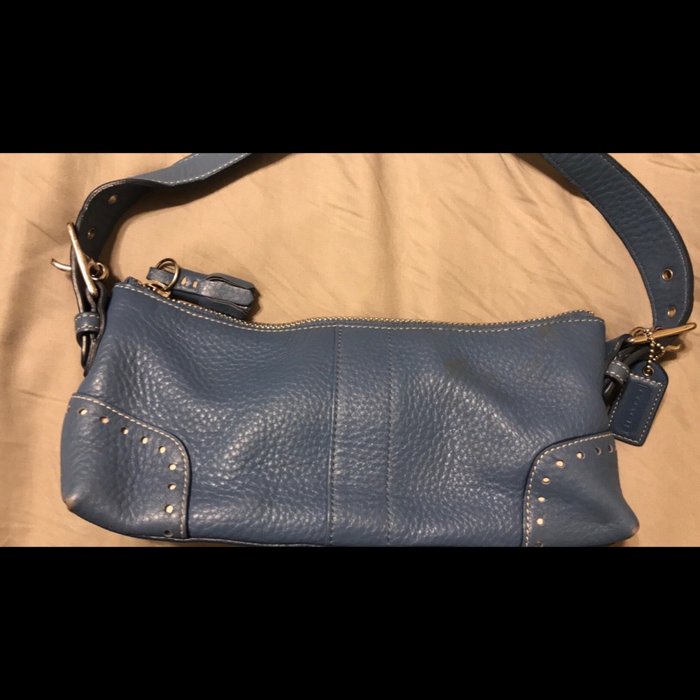 Coach blue shoulder bag